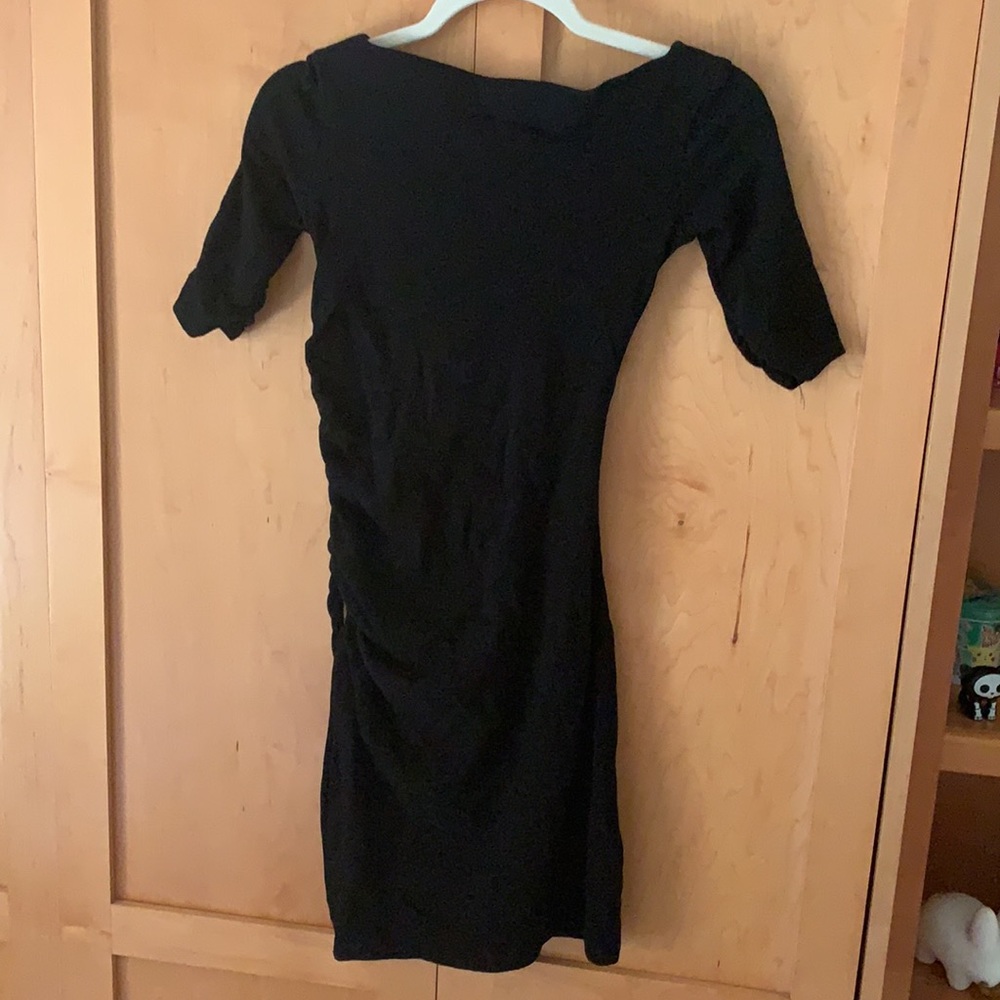 Banana Republic Black Italian Yard Dress side zip
